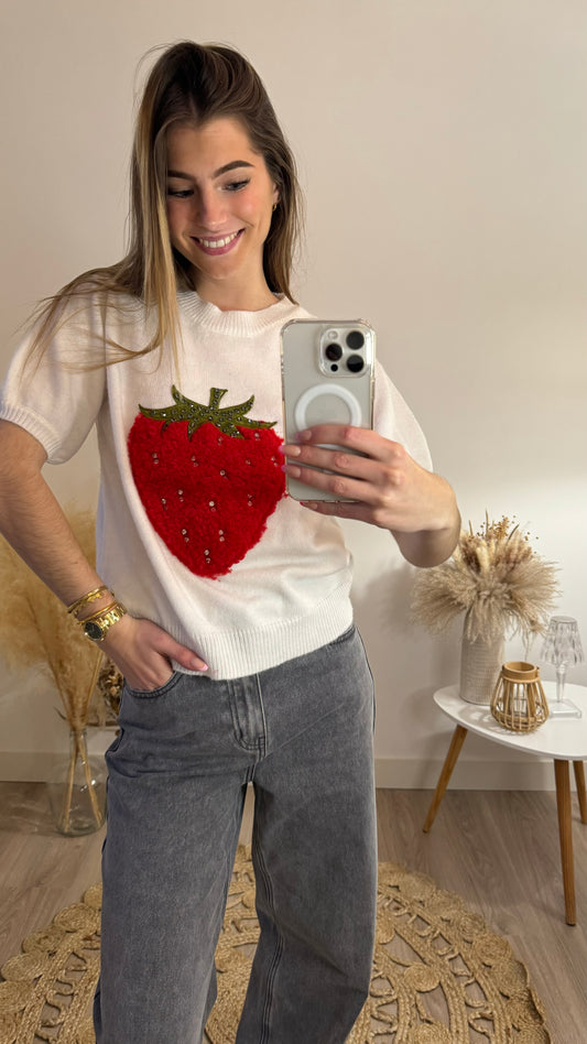 pull manches courtes Fraise